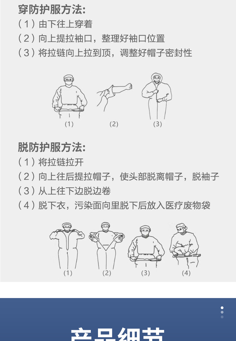 可孚一次性滅菌醫用防護服圖片9