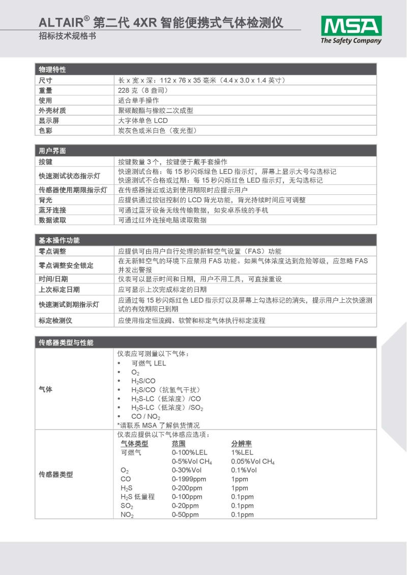 梅思安10196256（國產版）天鷹4XR藍牙版多種氣體檢測儀圖片18