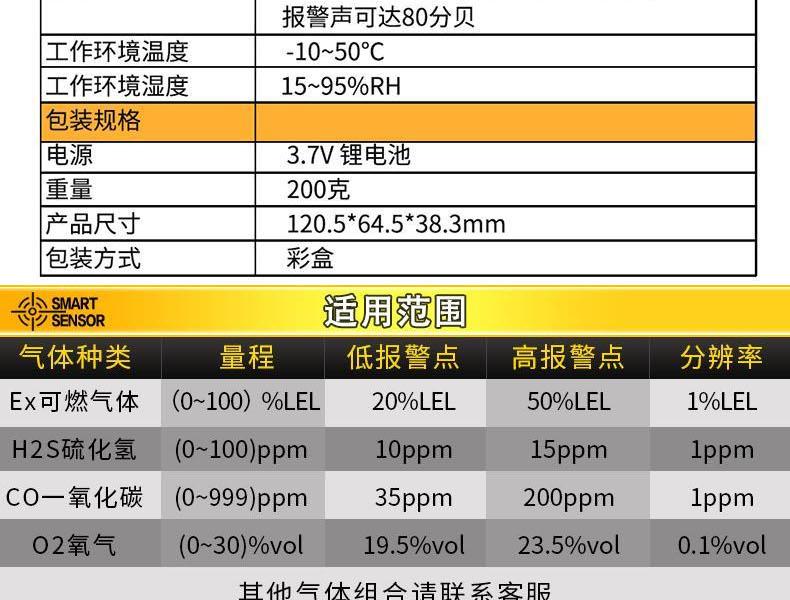 希瑪AS8900四合一氣體檢測儀圖13