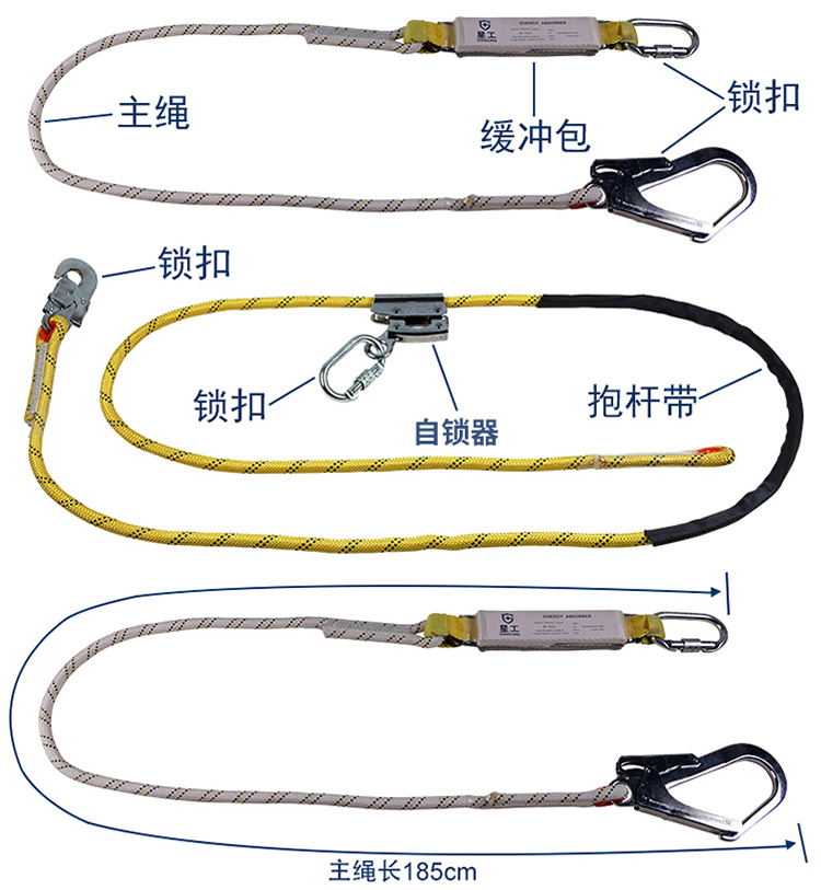 星工XGD-5高空雙繩加強型安全帶 圖片4