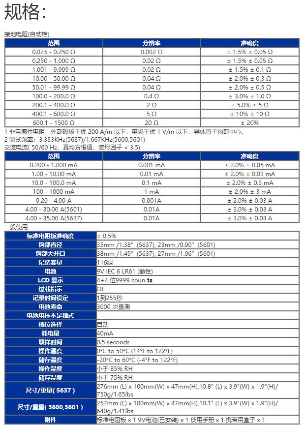 臺灣泰仕PROVA-5601鉗式接地電阻測試儀圖片2