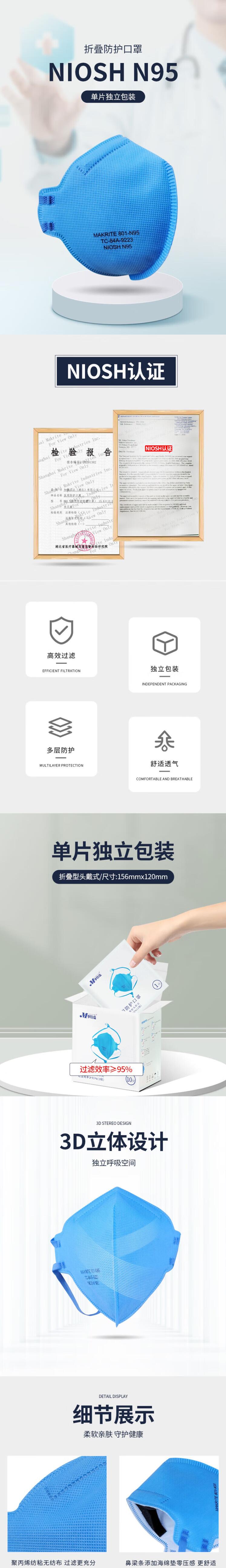 麥特瑞801-N95醫用防護口罩圖片1