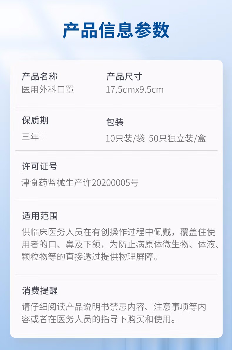 納通一次性滅菌醫用外科口罩圖片10