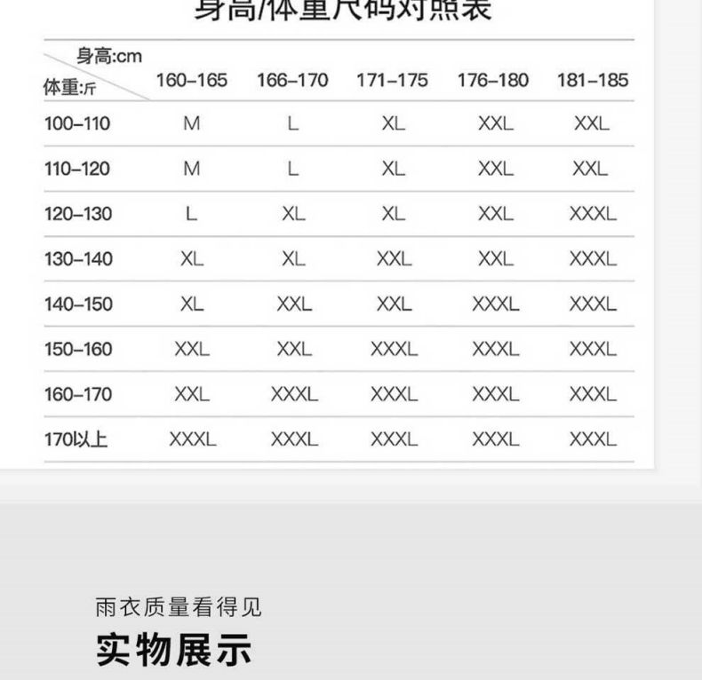 漢盾HD-RAC004 PVC帶反光條雙層分體雨衣12