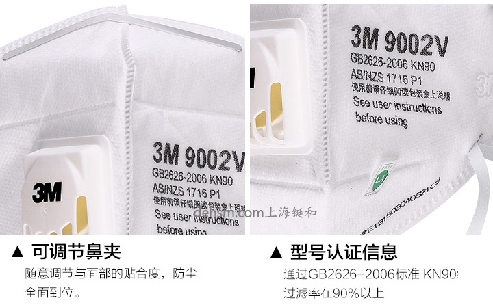 3M9002V口罩可調節鼻夾，符合國標認證