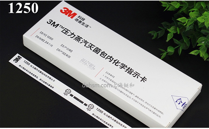 3M1250壓力蒸汽滅菌包內化學指示卡圖片-正面