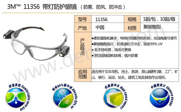 3M11356防護眼鏡圖片